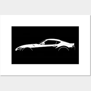 Toyota Supra (A90) Silhouette Posters and Art